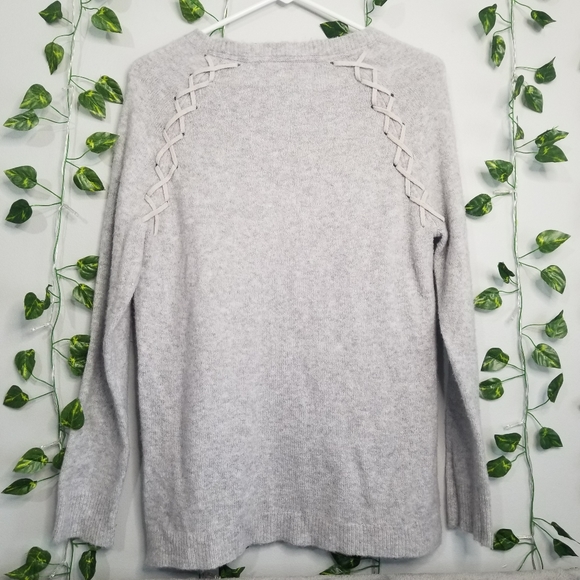 Sundance Cross Stitch Accent Womens Crew Neck SM Hi Low Pullover Sweater - Picture 9 of 9